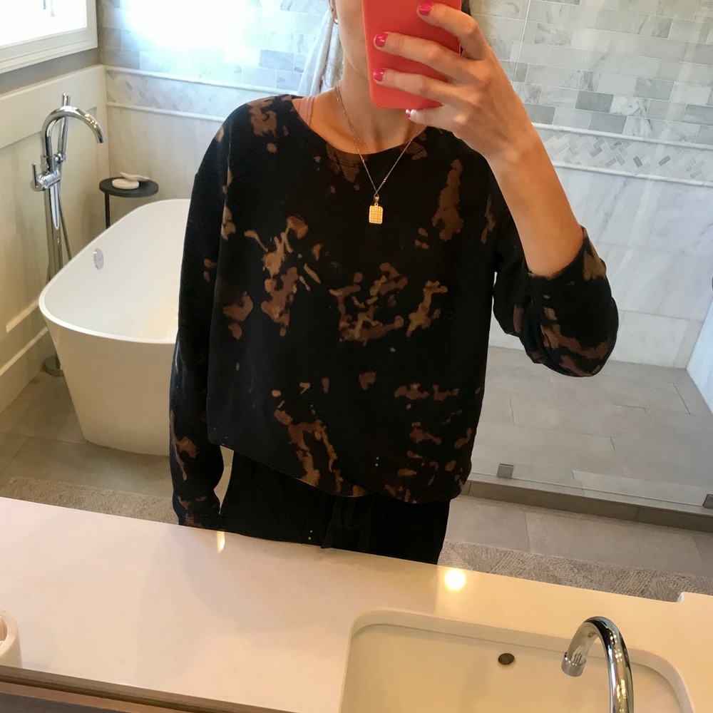 Tie dye pullover sweatshirt